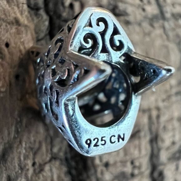 New Authentic CHAMILIA Stargazing Pierced Filigree Star Charm Celestial 925 Bead - Picture 5 of 6